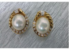 Diamond Pearl Earring